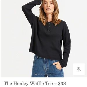 Everlane Henley Waffle Tee NWT